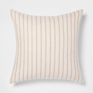 Oversized Cotton Striped Square Throw Pillow - Threshold NWT